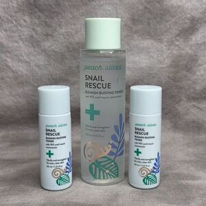 (X3) Peach Slices Snail Rescue Blemish Busting Toner (1) 4.05 oz & (2) 1.01 oz